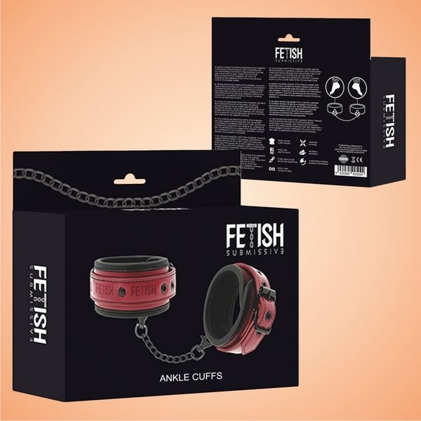 FETISH Ankle Cuffs red