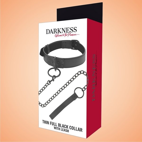 DARKNESS Thin Collar & Leash