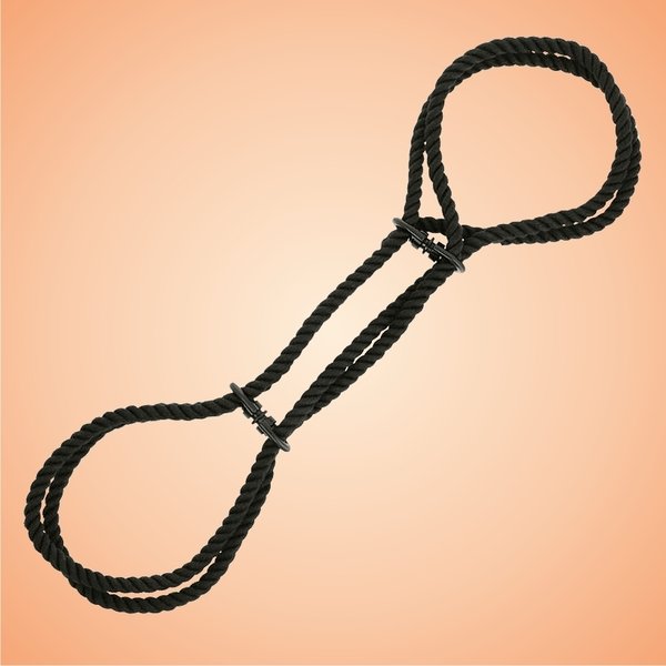 DARKNESS Black Rope Cuffs