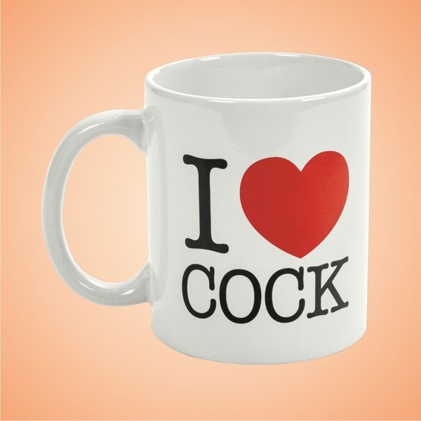 I ♥ COCK coffee mug